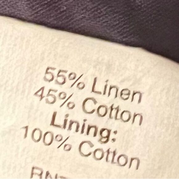 J. Crew Cotton  Linen Navy and Orange Striped Skirt Sz 4 Lined Elastic Waist - Picture 6 of 8